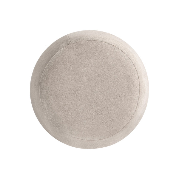 Bernhardt Bernhardt Sereno Round Bench With Lutra Faux Stone Cast-Resin Base, Upholstered Seat, 22" Square, Rustic Modern 329506