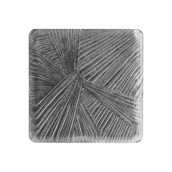 Bernhardt Bernhardt Sculptural Aura Side Table With Carved Acrylic Top & Polished Stainless Shelf – Luxe Accent 316111