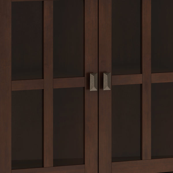 English Elm Artisan Wide 4-Door Storage Cabinet In Rich Russet Brown - Handcrafted, Versatile & Stylish Organization B136P158421