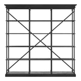 Homelegance By Top-Line Miranda Cornice Triple Shelving Bookcase Black Wood