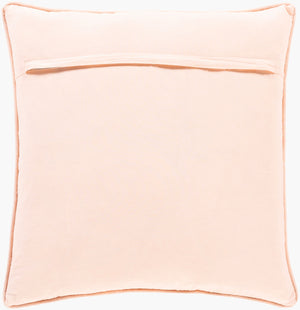 Surya Quilted Cotton Velvet 18” Accent Pillow - Luxurious Touch For Modern Decor, Soft & Elegant Design Dusty Pink Cotton,Cotton Qcv006-2222