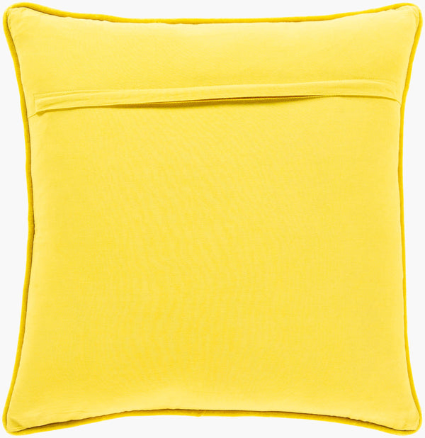 Surya Quilted Cotton Velvet 18” Accent Pillow - Luxurious Touch For Modern Decor, Soft & Elegant Design Mustard Cotton,Cotton Qcv008-1818p