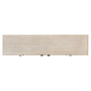 Bernhardt Bernhardt Antibes Entertainment Credenza With Rustic Oak Roz Finish, Pumice Pedestals & Media-Ready Storage 350880