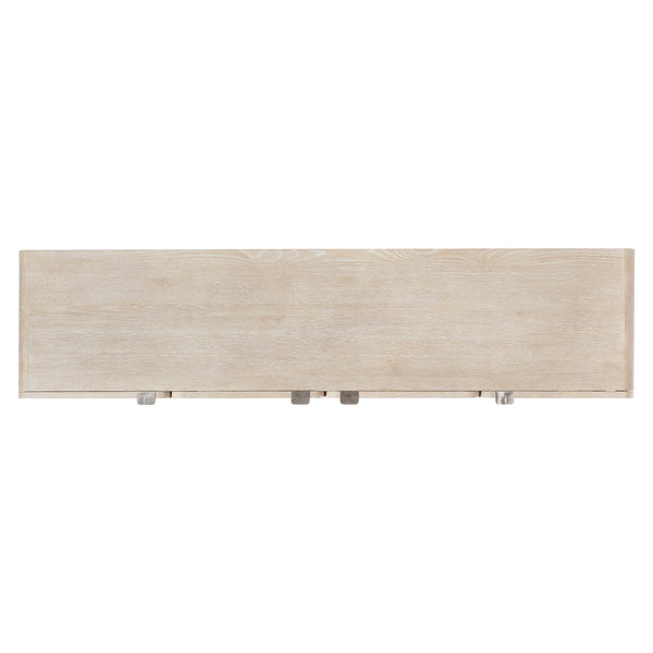 Bernhardt Bernhardt Antibes Entertainment Credenza With Rustic Oak Roz Finish, Pumice Pedestals & Media-Ready Storage 350880