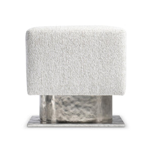 Bernhardt Bernhardt Prado Upholstered Bench In Bright Graphite — Modern Sculptural Cast-Aluminum Base, Durable Comfort 324506