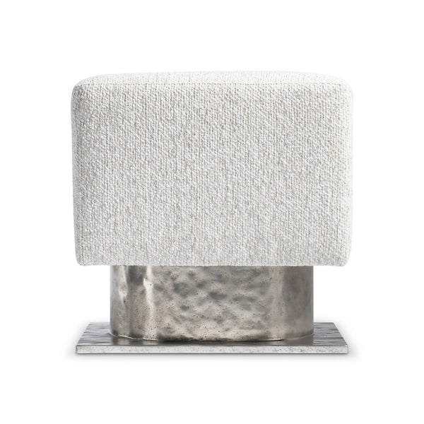 Bernhardt Bernhardt Prado Upholstered Bench In Bright Graphite — Modern Sculptural Cast-Aluminum Base, Durable Comfort 324506