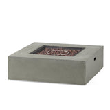 Christopher Knight Home® Noble House 50 000 Btu Square Mgo Fire Table Tank Outside