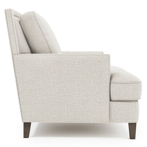 Bernhardt Bernhardt Addison Fabric Chair With Tailored Track Arms, Spring-Down Cushions & Tapered Wood Legs - Made to Order B1482B