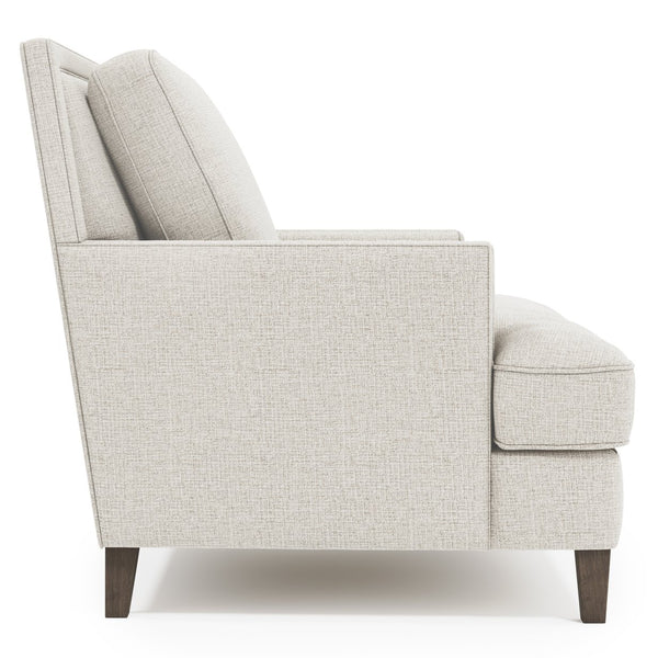 Bernhardt Bernhardt Addison Fabric Chair With Tailored Track Arms, Spring-Down Cushions & Tapered Wood Legs - Made to Order B1482B