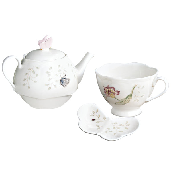 Lenox Butterfly Meadow 3-Piece Tea Set Multi, WHITE PORCELAIN 6444723