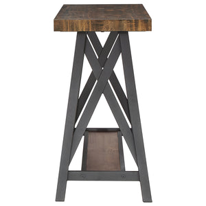 Homelegance By Top-Line Alastor Sofa Table with Shelf Brown MDF