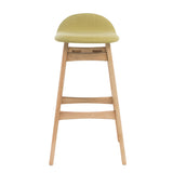 Christopher Knight Home® - Noble House - Moria Green Tea Fabric/ Oak Finish Bar Stool (Set Of 2)