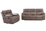 Parker House Theon - Stokes Toffee Manual Reclining Sofa And Loveseat Brown 97% Polyester,3% Pu Mthe-42-stof