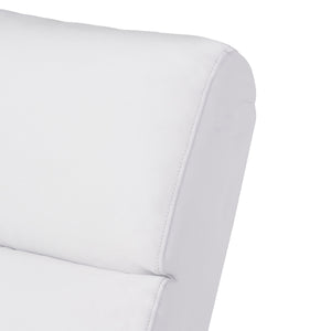 English Elm Christopher Knight Home® - RECLINER Plush PU Upholstered Push-Back Recliner with Contemporary Minimalist Design and Comfort White 57575.00WHI