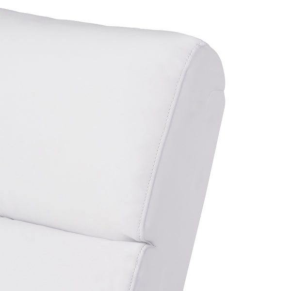 English Elm Christopher Knight Home® - RECLINER Plush PU Upholstered Push-Back Recliner with Contemporary Minimalist Design and Comfort White 57575.00WHI