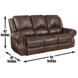 English Elm Steve Silver - Navarro - Recliner Sofa - Brown