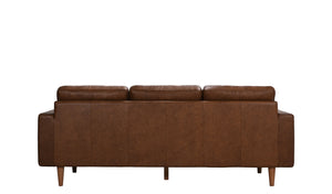 Porter Designs Porter Glisan Mid-century Modern Brown Full-grain Leather Sofa – Timeless Style & Comfort! Brown Leather 02-204-01-7168