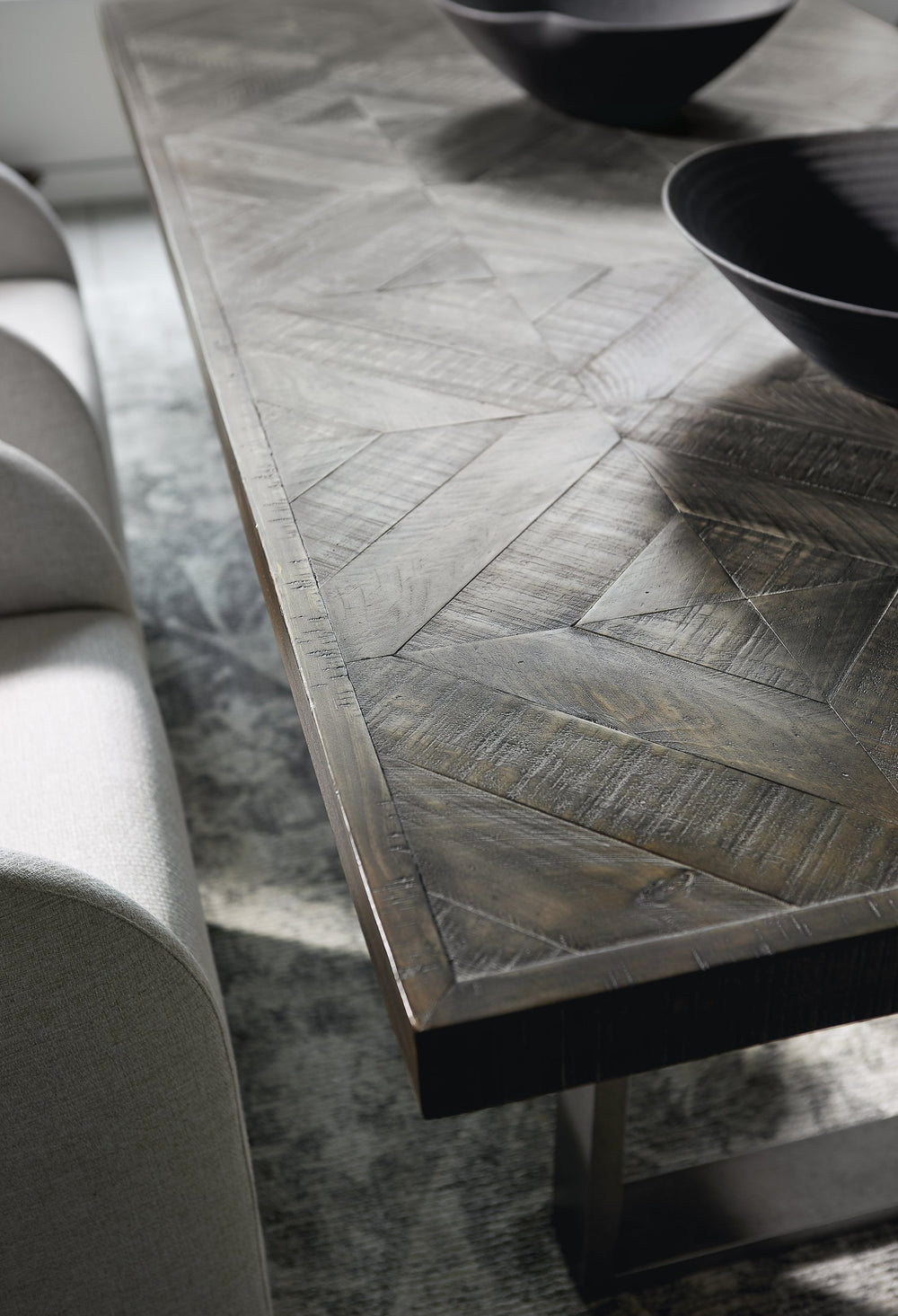 Bernhardt Bernhardt Logan Square 7-Piece Dining Set With Sable Brown Fancy Face Table & Upholstered Finch Chairs K1940