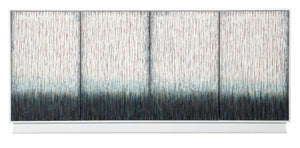 Hooker Furniture Melange Ombre Mediterranean Entertainment Credenza With Touch-Latch Doors, Built-In Outlet, Fits 75" Tv 628-55064-02