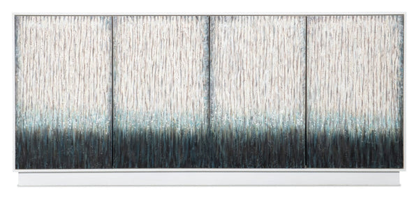 Hooker Furniture Melange Ombre Mediterranean Entertainment Credenza With Touch-Latch Doors, Built-In Outlet, Fits 75" Tv 628-55064-02