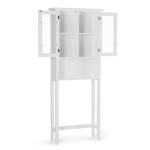 English Elm Acadian Space Saver Cabinet In Pure White - Stylish, Durable Storage For Narrow Spaces & Rooms B136P158500