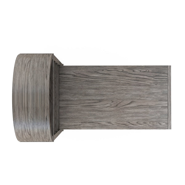 A.R.T. Furniture Vault Writing Desk - New Traditional Design In Mink Finish With Storage Drawer & Sleek Sleigh Legs Gray Parawood Solids,White Oak Veneers 285421-2354