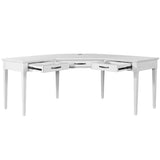 Shoreham - Effortless White Boomerang Desk