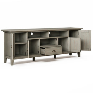 English Elm Redmond 72" Tv Media Stand - Handcrafted Distressed Grey With Ample Storage & Cord Management B136P159539-GIGA