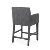 Christopher Knight Home® - Noble House - - Upholstered 26 Inch Counter Stool - Charcoal/Gray