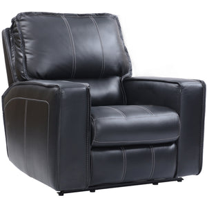 Parker House Rockford - Verona Black Power Reclining Sofa And Recliner Black Top Grain Leather With Match (X) Mroc-31ph-vbk