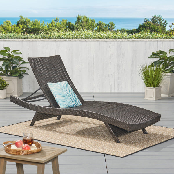 English Elm Salem Outdoor Pe Wicker Chaise Lounge Low Profile Poolside Sun Lounger 52005.00
