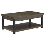 Homelegance By Top-Line Beniz Wood Finish Lift-Top Coffee Table Grey Wood