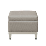 Zoey Vanity Upholstered Storage Bench Silver P344136 Pulaski Furniture