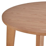 Homelegance By Top-Line Arnet Angled Leg Round Dining Table Light Oak Rubberwood