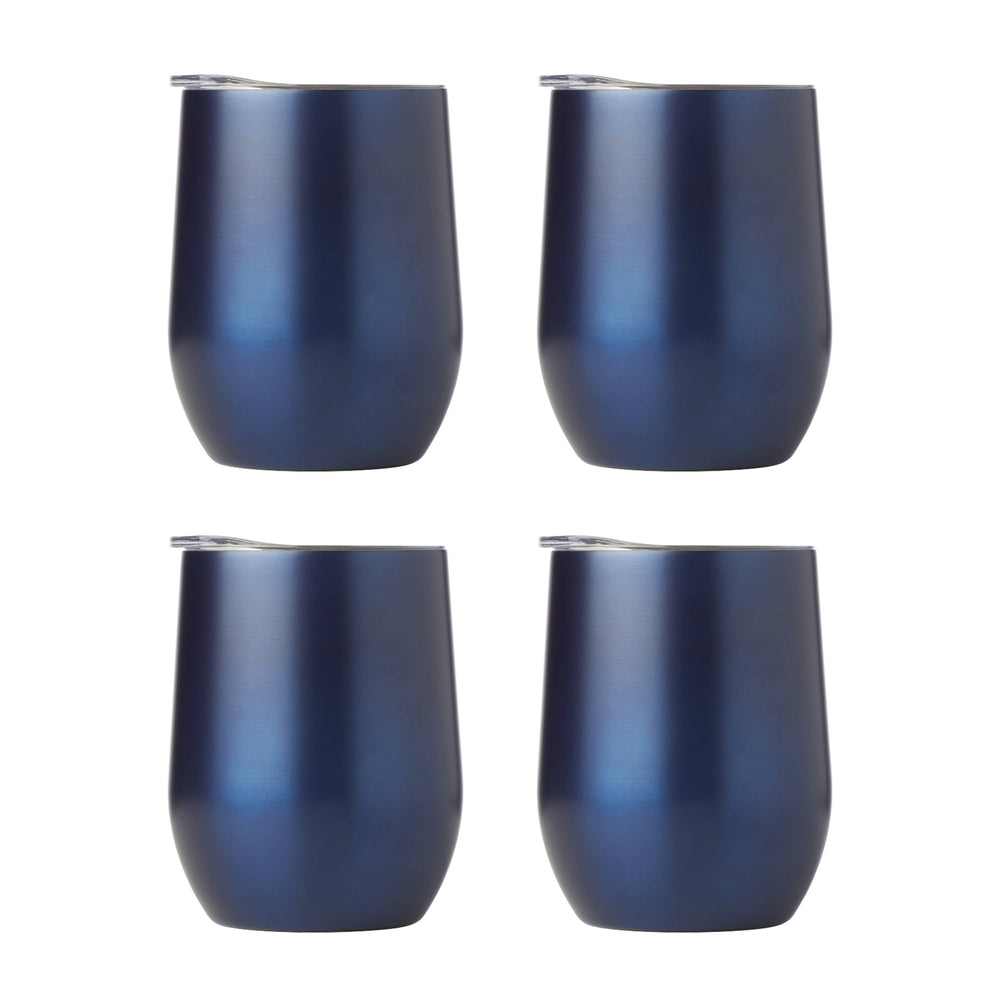 Lenox Cambridge 12 Oz Insulated Navy Wine Tumblers, Set of 4 NO COLOR METAL ECWWN4BLR2DS