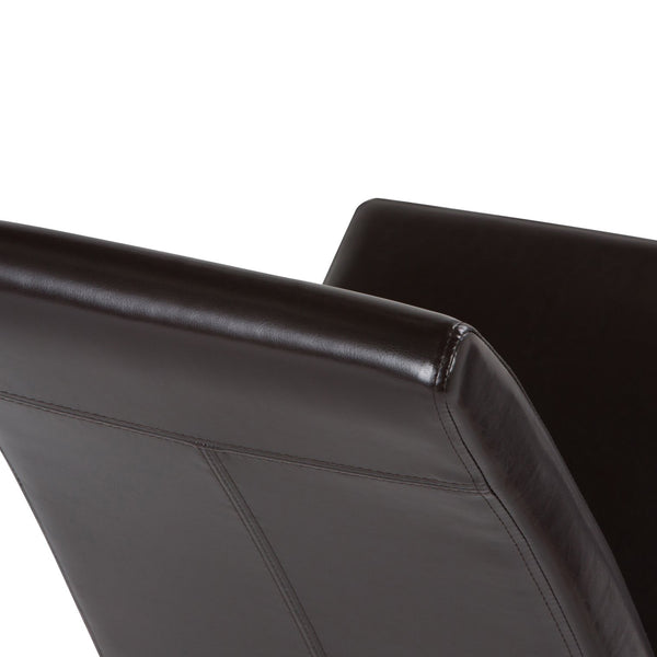 English Elm Acadian Parson Dining Chair Set Of 2 - Stylish Tanner'S Brown Faux Leather For Home Or Office B136P159789