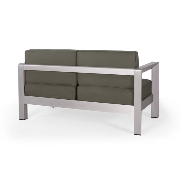 English Elm Aviara Outdoor Loveseat Lightweight Aluminum Frame Deep Seat Patio Lounge 64078.00