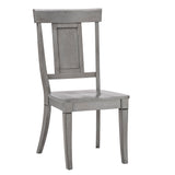 Homelegance By Top-Line Juliette Panel Back Wood Dining Chairs (Set of 2) Grey Rubberwood