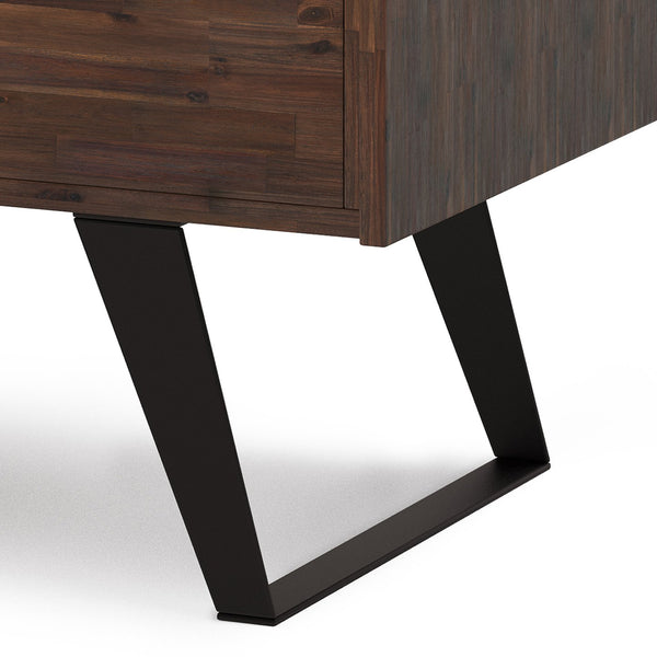 English Elm Lowry Lift Top Coffee Table - Distressed Charcoal Brown, Solid Acacia Wood, Modern Industrial Style B136P158846