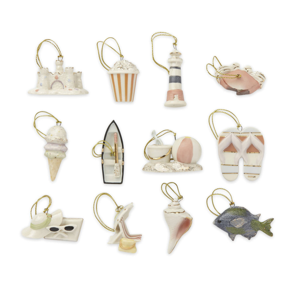 Lenox Summer 12-Piece Mini Ornament Set Multi, NO COLOR PORCELAIN 847826