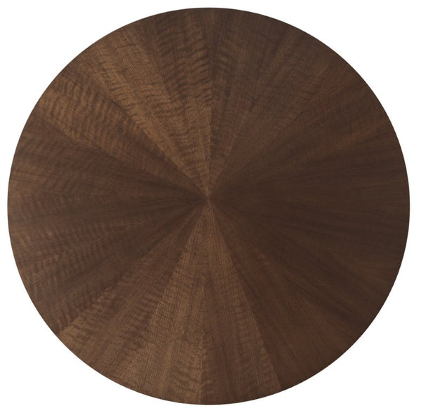 Hooker Furniture Archives Round Cocktail Table — 48" Figured Walnut Round Top, Open Shelf, Classic Walnut Finish, Durable Elegance 6123-80111-89