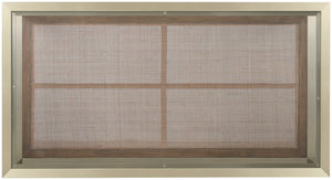 Hooker Furniture Melange Polished Steel & Cane Cocktail Table With Tempered Glass Top, Lower Cane Shelf, Transitional Style 628-80560-15