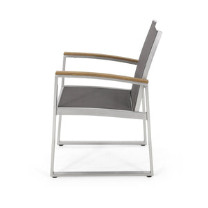 English Elm Glasgow Outdoor Dining Chair Set Aluminum Mesh Mid-century Modern Patio Seating 62759.00
