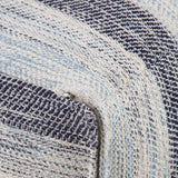 Hearth and Haven Cotton Square Pouf with Woven Patterned Melange B136P159270 Blue