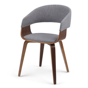 English Elm Lowell Bentwood Dining Chair - Mid-Century Modern Light Grey Upholstered Comfort For Any Space B136P158839