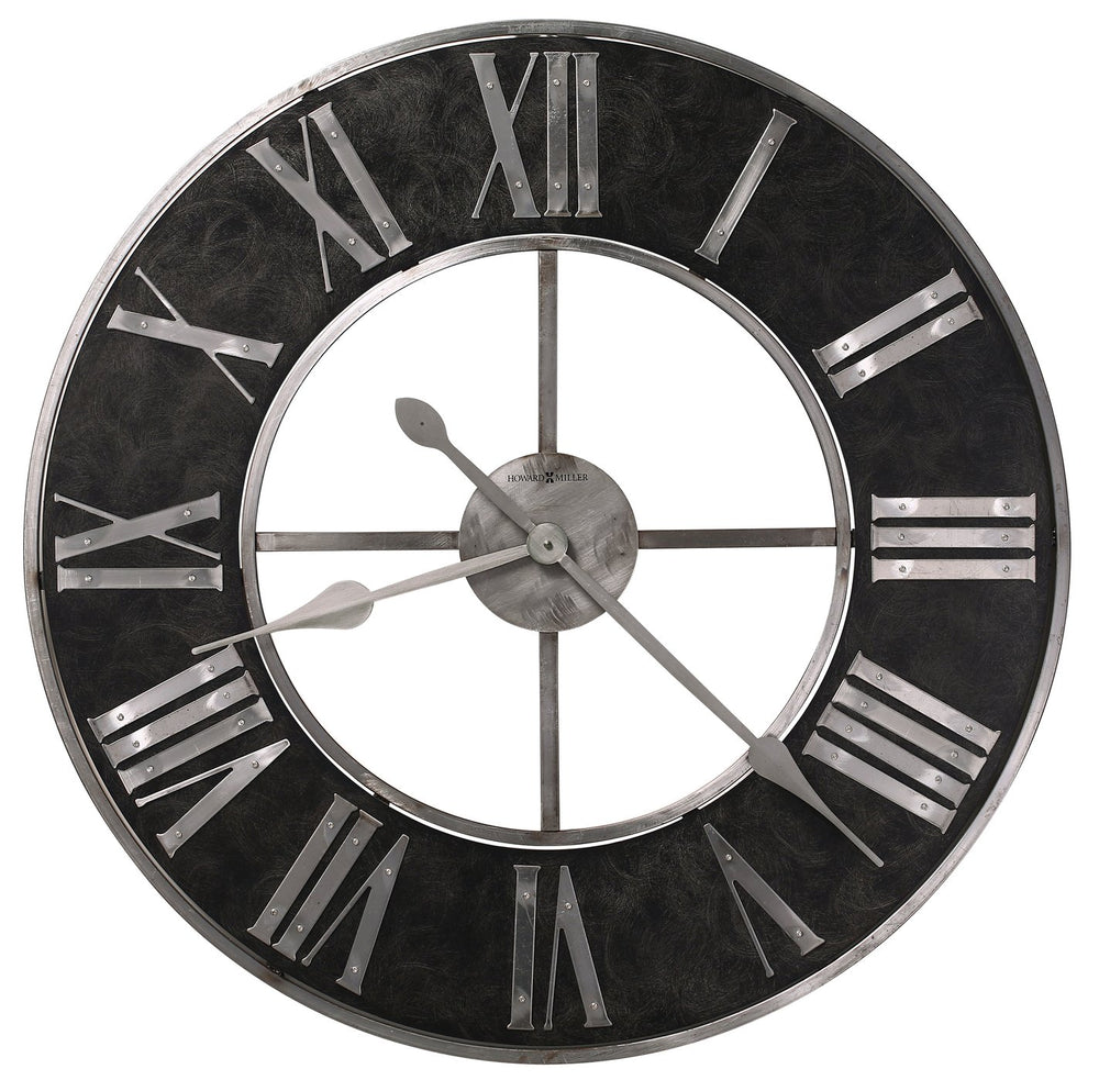 Hekman Furniture 625573 Howard Miller Dearborn Oversized Wall Clock – Industrial Steel Frame With Distressed Accents  Dearborn Wall Clock 625573