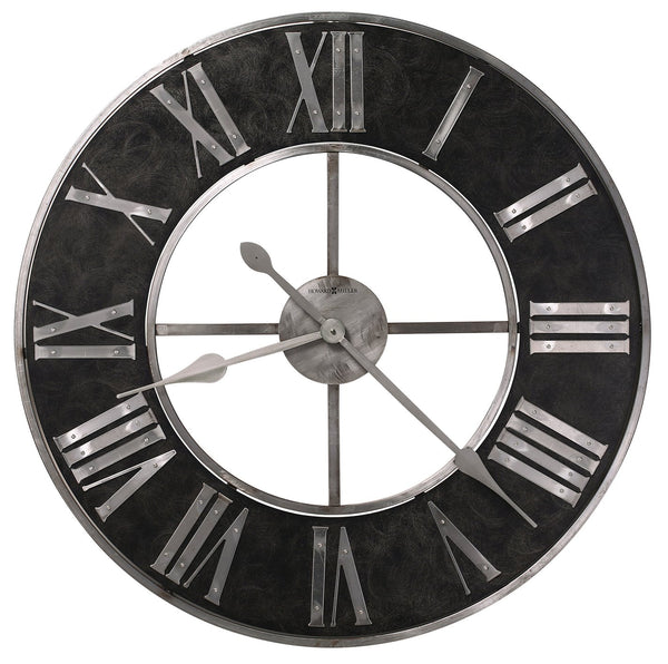 Hekman Furniture 625573 Howard Miller Dearborn Oversized Wall Clock – Industrial Steel Frame With Distressed Accents  Dearborn Wall Clock 625573
