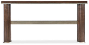 Hooker Furniture Melange Dark Walnut Console Table With Champagne Accents — Narrow 68"W 15"D 33"H Elegant Hallway Foyer Statement 628-85689-89