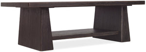 Hooker Furniture Driftwood Rectangular Cocktail Table With Buckboard Finish, Rustic Oak Look, Lower Shelf Storage And Sturdy Base Blacks 6820-80110-99