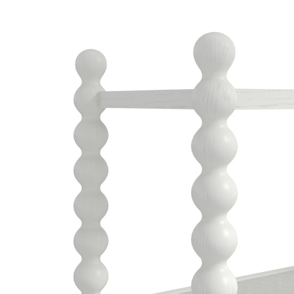 A.R.T. Furniture Haven Etagere: Vintage-Inspired Storage Shelf with Spindle Sides, Drawer, and Modern White Finish 339400-2367